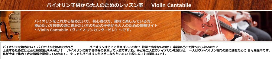 バイオリンの選び方◆大人編◆